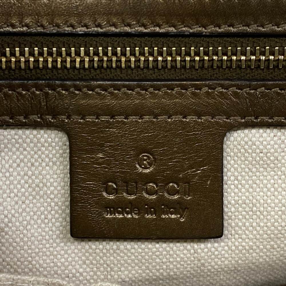 Gucci Heart Bit/Guccissima Handbag 269957 Dark Brown Bronze - Picture 9 of 15